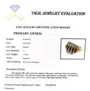Outstanding 18kt Sapphire and Baguette Diamond Ring