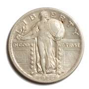 1918  Near Unc Standing Liberty Quarter