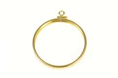 14K Yellow Gold 1 Oz. Chinese Gold Panda Coin Bezel Holder Pendant