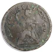 1723 Woods Hibernia 1/2 Penny