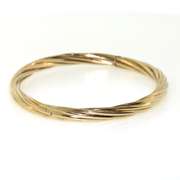 Stylish 14kt Yellow Gold Twisted Bangle