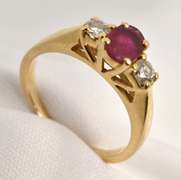 Classic Ruby and Diamond Ring