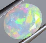 Highly expressive full floral 1.48ct faceted Jelly Opal
