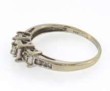14kt white gold 3-diamond ring