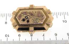 Antique Yellow Gold Brooch and Earrings Set