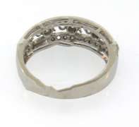 Vintage 14k white gold diamond band ring