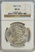 Super Choice BU 1882-O Morgan Silver Dollar. NGC MS63