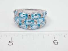 Blue Topaz Sterling Silver Ring