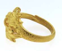 Handsome 24kt Yellow Gold Dragon Ring