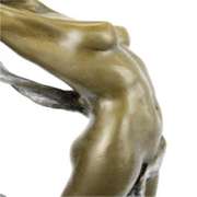 Nude Girl Leaping in Air Bronze Sculpture