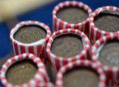 20 Unsearched Indian Cents Rolls, Machine Rolled In The 1980s Estate.