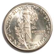 1928 Gem BU Full Split Bands Mercury Dime