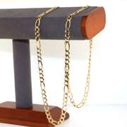 Brilliant 14kt Yellow Gold Figaro Chain Necklace