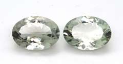 Unbelievable 20.05ct Pair of Oval Cut Green Amethyst Stones