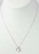 Beautiful Pear Shaped Opal Set in Sterling Silver Pendant with Crystal Accents