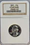 Near Perfect NGC PF68 Cameo 1963 Washington Quarter