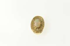 10K Yellow Gold Ornate Natural Opal Slide Bracelet Charm/Pendant