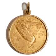 1915 Half Eagle $ 5 Indian in 14 K Bezel