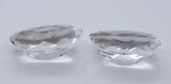 Great Pair of Oval Cut Clear Quartz Gemstones, 43.50cts!