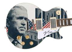 George W Bush Autographed Signed Photo Graphics Guitar ACOA