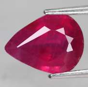 Stunning 2.03ct pear cut imperial red Ruby