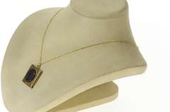 Gold Filled Retro Black Onyx Cameo Book Photo Locket Charm/Pendant