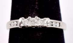 Fancy White Gold ring with Intricately Set Diamonds