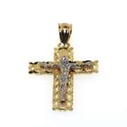 14kt White and Yellow Gold Crucifix Pendant