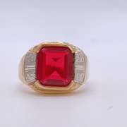6.50 Carat Ruby Solitaire Ring in 14kt Gold