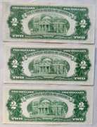 3 Clean 1953 1953 A $2 Red Seal Star US Notes