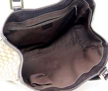 Gucci Monogram Ladies Web Linen Tote