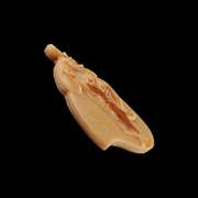 Adorable 98.67ct Red Malachite carving