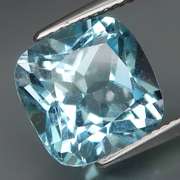 Brilliant 6.82ct cushion cut sky blue Topaz