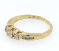 14k yellow gold diamond anniversary ring