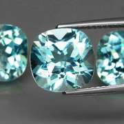 Matched! 3 piece 16.04ct full fire Swiss blue Topaz set