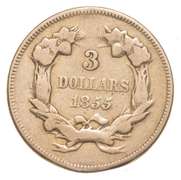 1855 $3 Indian Princess Head Gold Piece - Previously In Jewelry