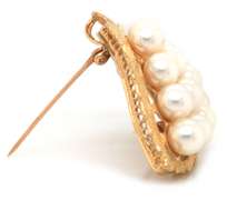 14K Pearl and Sapphire Grape Cluster pendant / brooch