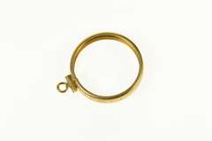 14K Yellow Gold British Pound 1 Lb Coin Bezel Holder Charm/Pendant