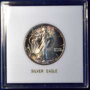 1988 American Silver Eagle, Toning. BU.