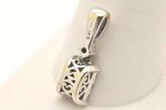 LADIES 14 KT WHITE GOLD DIAMOND PENDANT