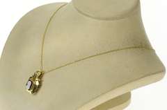 14K Yellow Gold Carved Black Onyx Cameo Ornate Statement Pendant