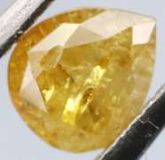 Rare .27ct pear cut canary yellow Diamond