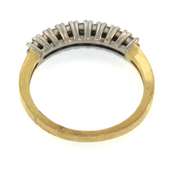 Pretty 14k yellow gold round diamond band ring