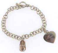 Sterling silver mother's day chain bracelet