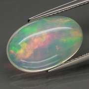 Glowing! 3.29ct full cover floral patterned Jelly Opal