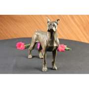 English Boxer Dog Bronze Sculpture