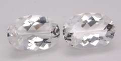 Great Pair of Oval Cut Clear Quartz Gemstones, 43.50cts!