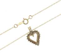 Charming Diamond Heart Pendant on Chain