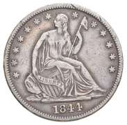 1844 Seated Liberty Half Dollar