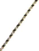 Gorgeous Yellow Gold Sapphire & Diamond S Link Bracelet